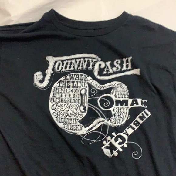 YOUTH Cash Black Johnny Cash Man in Black Song Titles Tee Shirt Size XXL - Picture 1 of 4